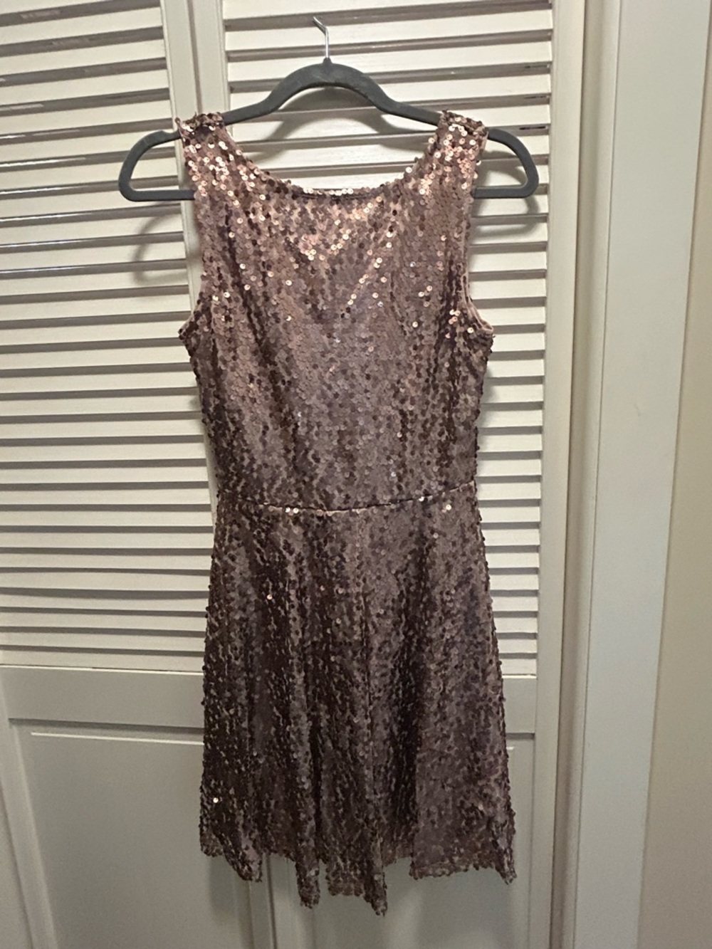 love, Fire Bronze Sequin Cocktail/Homecoming Mini Dress